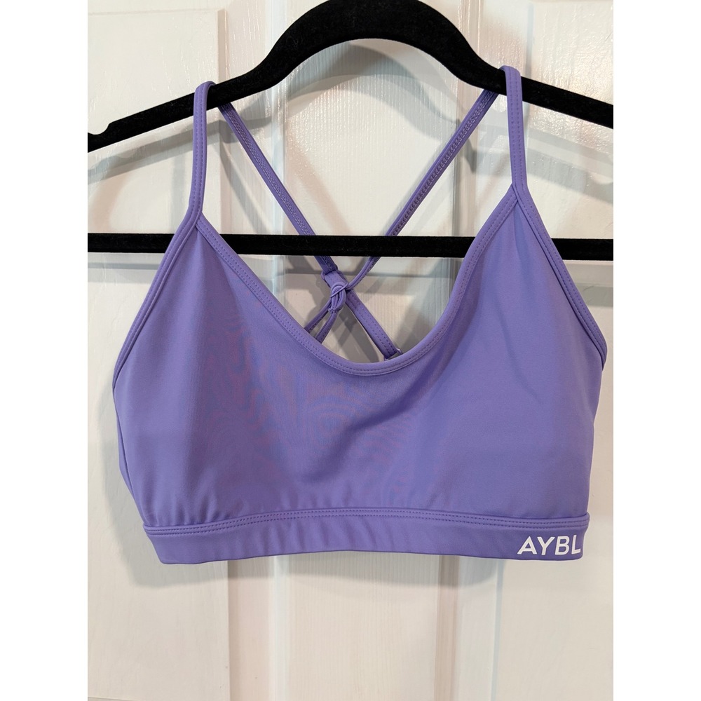 AYBL Size Small Lavender Purple Seamless Sports Bra Crossback EUC